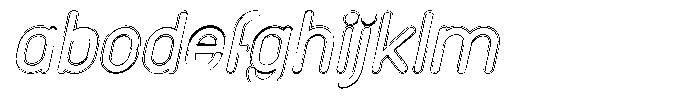 Amu Doutline Bold Italic FONT