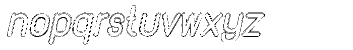 Amu Doutline Bold Italic Font LOWERCASE