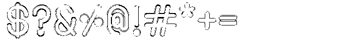 Amu Doutline Bold Font OTHER CHARS