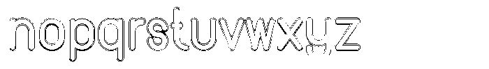 Amu Doutline Bold Font LOWERCASE