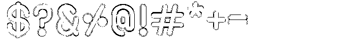 Amu Doutline Extra Bold Font OTHER CHARS