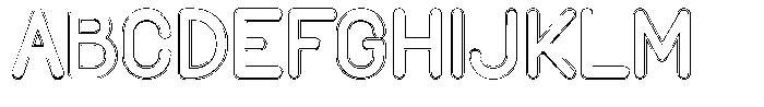 Amu Doutline Extra Bold Font UPPERCASE
