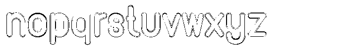 Amu Doutline Extra Bold Font LOWERCASE