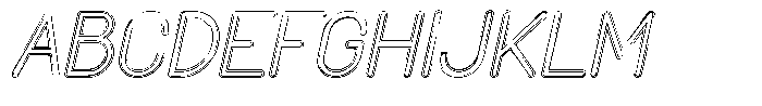 Amu Doutline Italic Font UPPERCASE