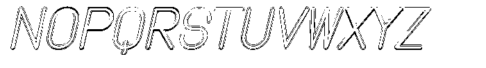 Amu Doutline Italic Font UPPERCASE