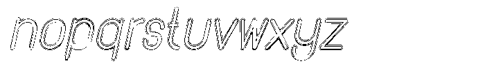 Amu Doutline Italic Font LOWERCASE