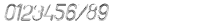 Amu Doutline Light Italic Font OTHER CHARS