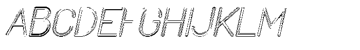 Amu Doutline Light Italic Font UPPERCASE
