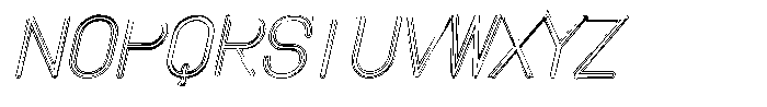 Amu Doutline Light Italic Font UPPERCASE