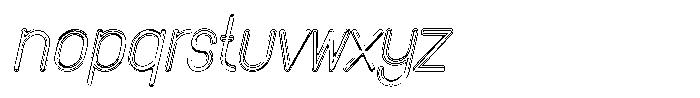 Amu Doutline Light Italic Font LOWERCASE