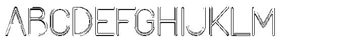 Amu Doutline Light Font UPPERCASE