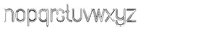 Amu Doutline Light Font LOWERCASE