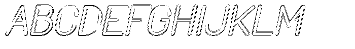 Amu Doutline Medium Italic Font UPPERCASE