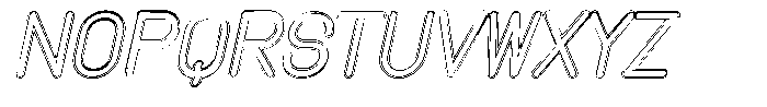 Amu Doutline Medium Italic Font UPPERCASE