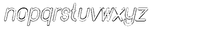 Amu Doutline Medium Italic Font LOWERCASE