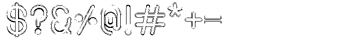 Amu Doutline Medium Font OTHER CHARS