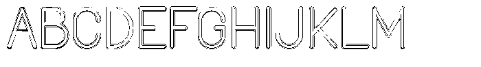 Amu Doutline Regular Font UPPERCASE