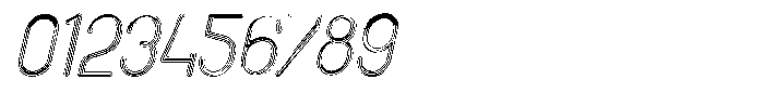 Amu Doutline Thin Italic Font OTHER CHARS