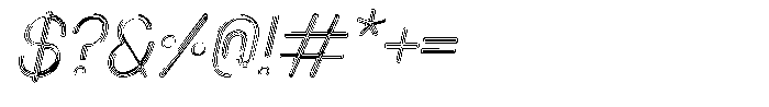 Amu Doutline Thin Italic Font OTHER CHARS