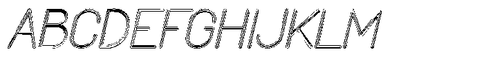 Amu Doutline Thin Italic Font UPPERCASE