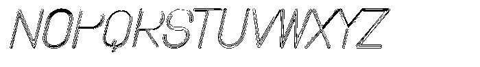 Amu Doutline Thin Italic Font UPPERCASE