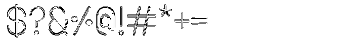 Amu Doutline Thin Font OTHER CHARS