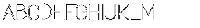 Amu Doutline Thin Font UPPERCASE