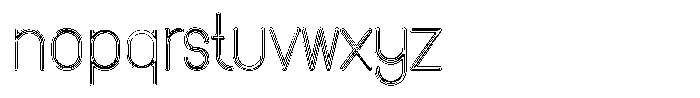 Amu Doutline Thin Font LOWERCASE