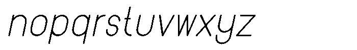 Amu Italic Font LOWERCASE