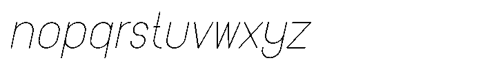 Amu Light Italic Font LOWERCASE