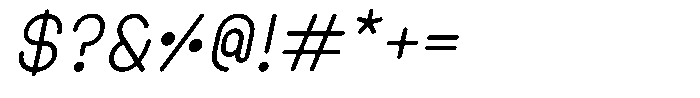 Amu Medium Italic Font OTHER CHARS