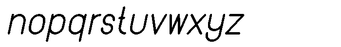 Amu Medium Italic Font LOWERCASE
