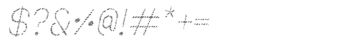 Amu Scribe Light Italic Font OTHER CHARS