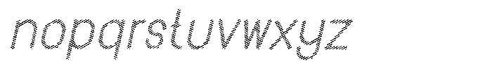 Amu Scribe Medium Italic Font LOWERCASE