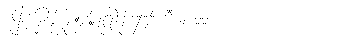 Amu Scribe Thin Italic Font OTHER CHARS