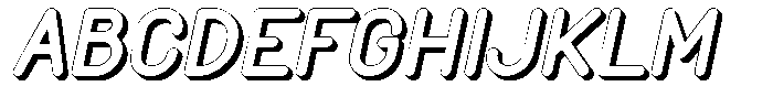 Amu Shadow Black Italic Font UPPERCASE