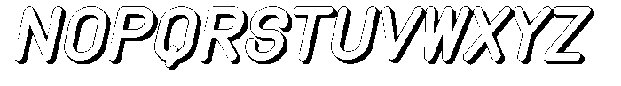 Amu Shadow Black Italic Font UPPERCASE