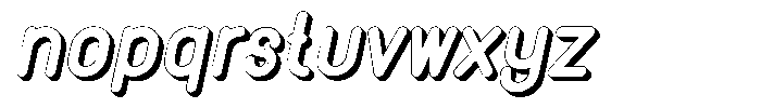 Amu Shadow Black Italic Font LOWERCASE