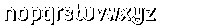 Amu Shadow Black Font LOWERCASE