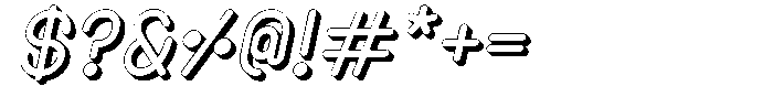Amu Shadow Bold Italic Font OTHER CHARS