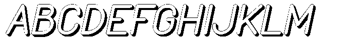 Amu Shadow Bold Italic Font UPPERCASE