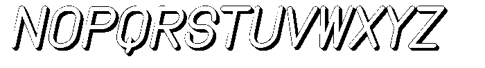 Amu Shadow Bold Italic Font UPPERCASE