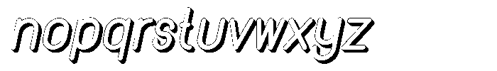 Amu Shadow Bold Italic Font LOWERCASE