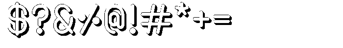 Amu Shadow Bold Font OTHER CHARS