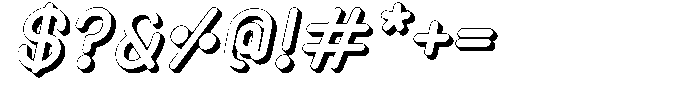 Amu Shadow Extra Bold Italic Font OTHER CHARS