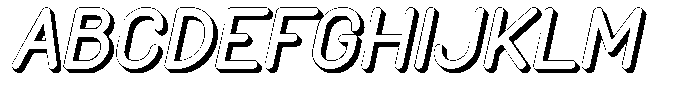 Amu Shadow Extra Bold Italic Font UPPERCASE