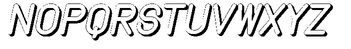 Amu Shadow Extra Bold Italic Font UPPERCASE