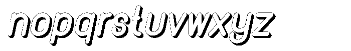 Amu Shadow Extra Bold Italic Font LOWERCASE