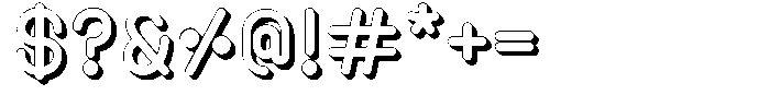 Amu Shadow Extra Bold Font OTHER CHARS