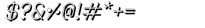 Amu Shadow Italic Font OTHER CHARS